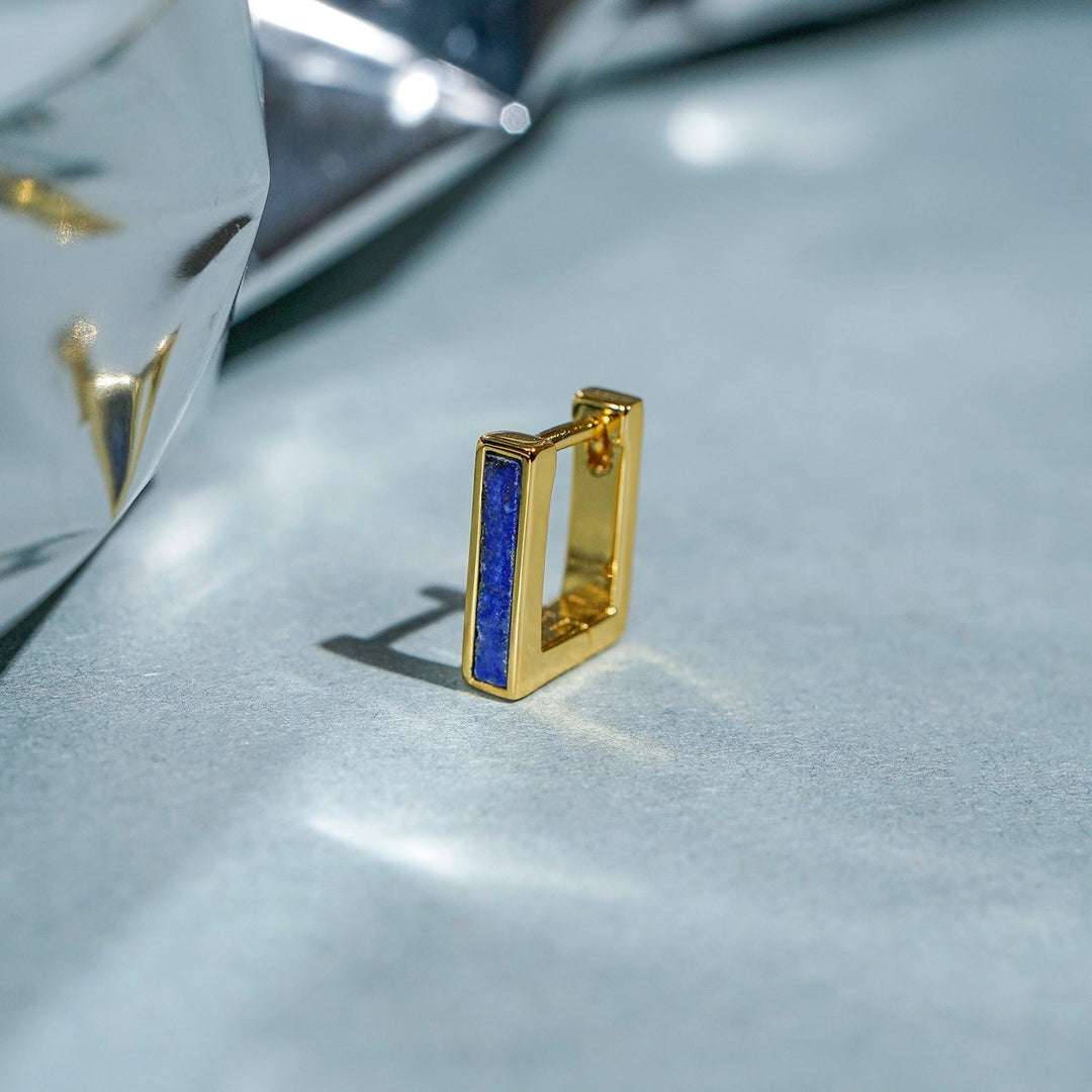 PIERCING-Ohrring Ring Lapislazuli Ceilan