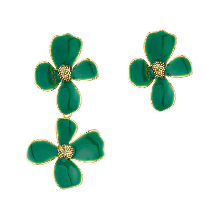 PENDIENTES ASIMÉTRICOS FLORAL