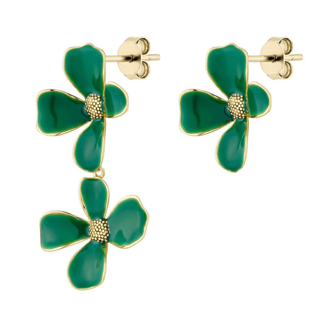 PENDIENTES ASIMÉTRICOS FLORAL