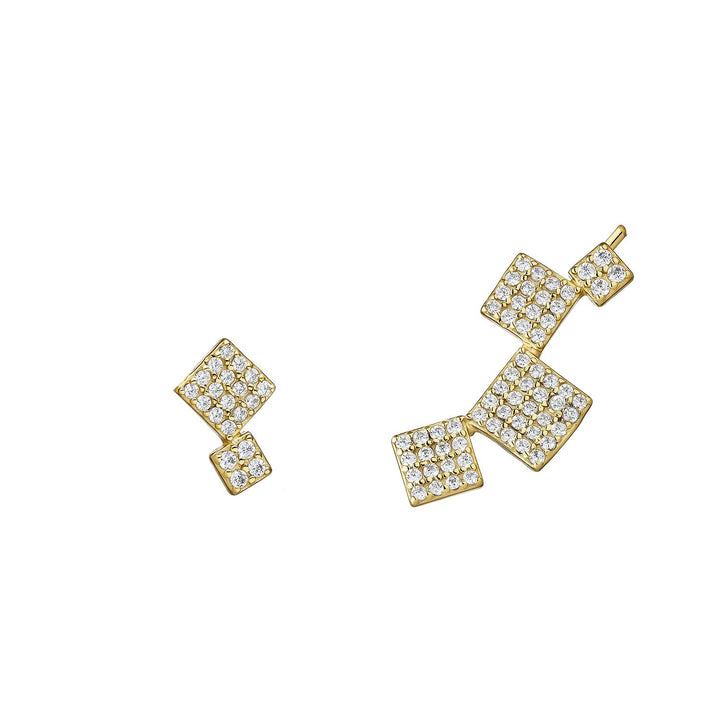 CUBIQUE ASYMMETRICAL EARRINGS