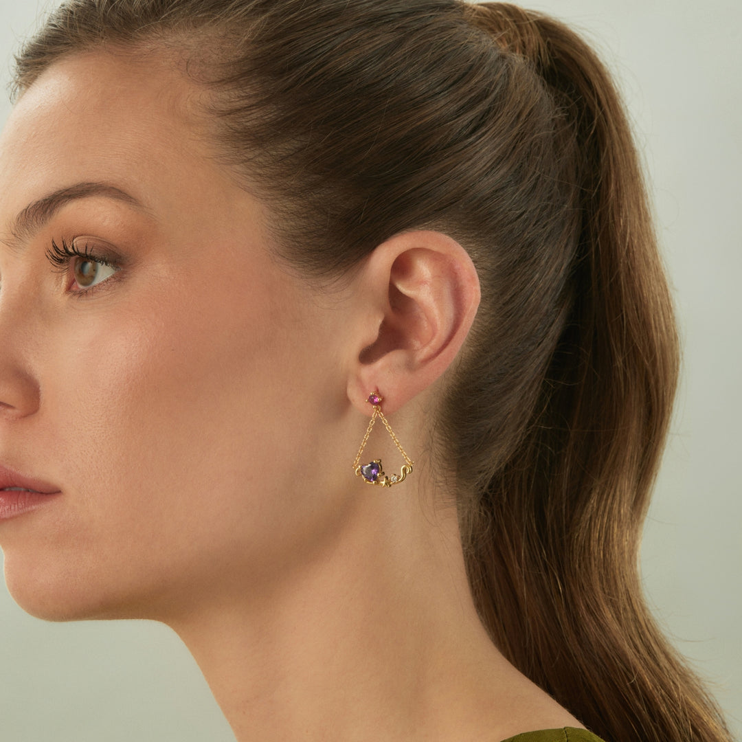 ORECCHINI ASIMMETRICI AZALEE