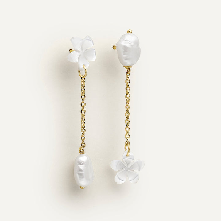 FIORI DI PERLA ASYMMETRICAL EARRINGS