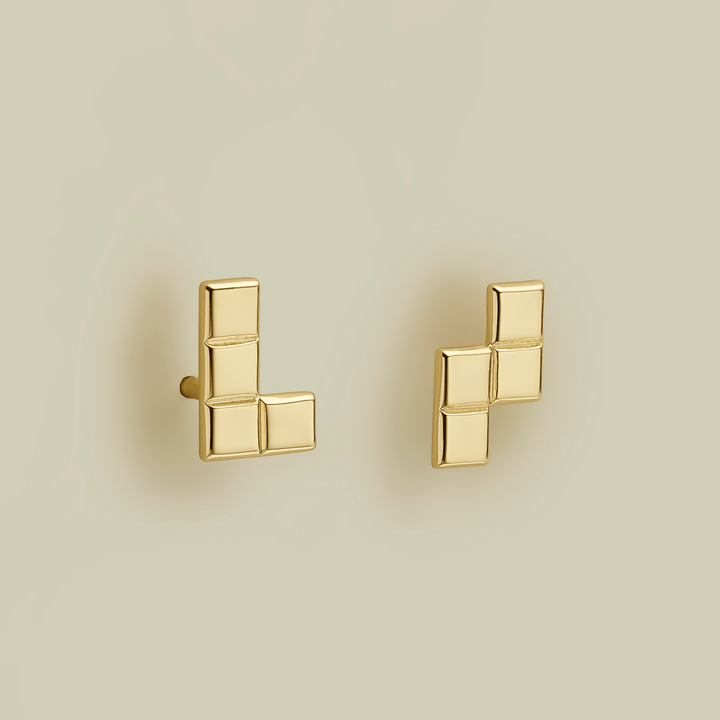 TÉTRIS ASYMMETRICAL EARRINGS