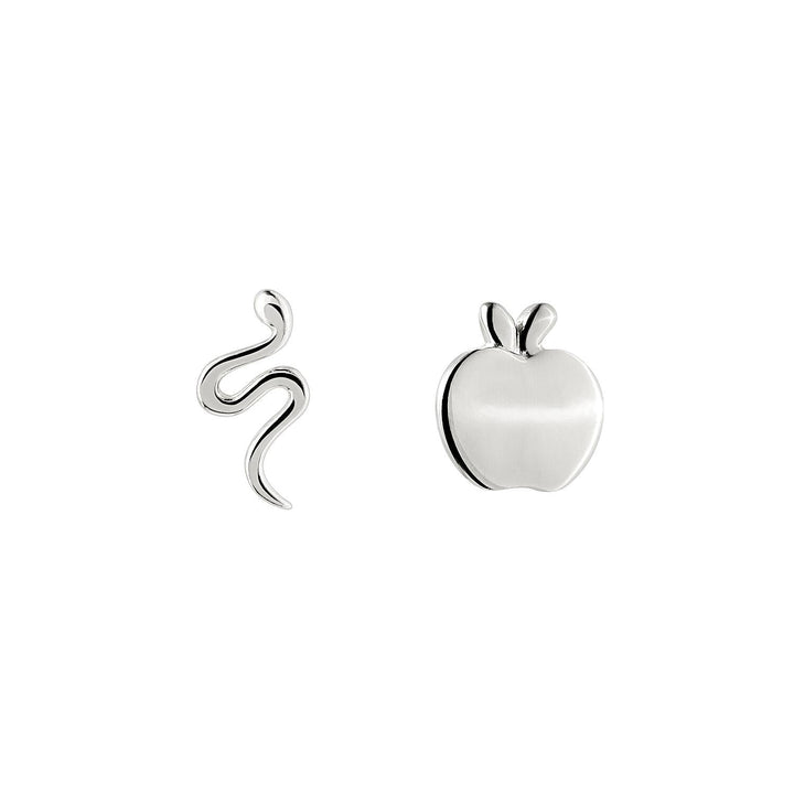 SILVER EDEN ASYMMETRICAL EARRINGS  