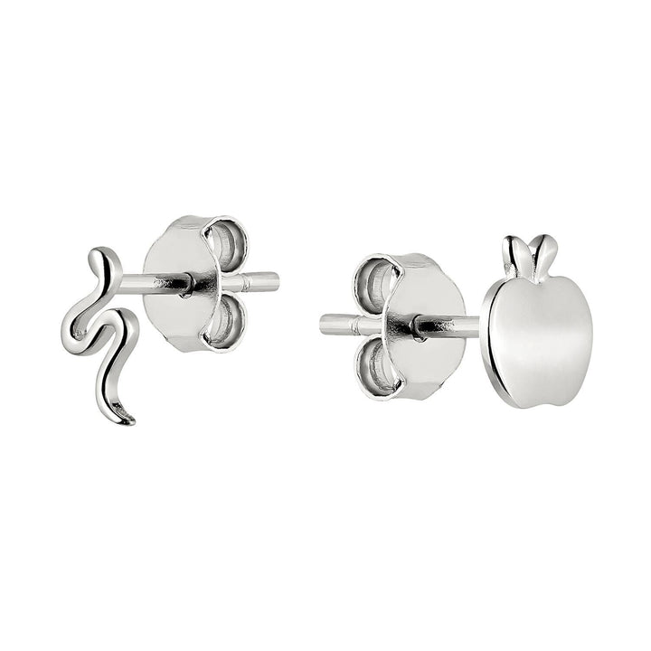 SILVER EDEN ASYMMETRICAL EARRINGS  