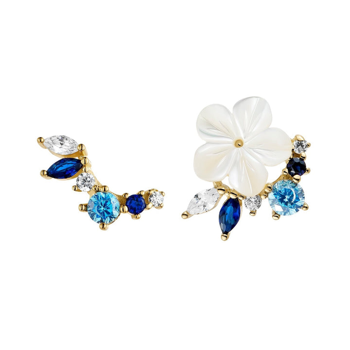 PENDIENTES ASIMÉTRICOS BLUE BOUQUET
