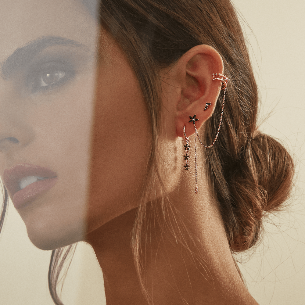 PENDIENTE Y EAR CUFF ASHANTI - Blissou Jewelry