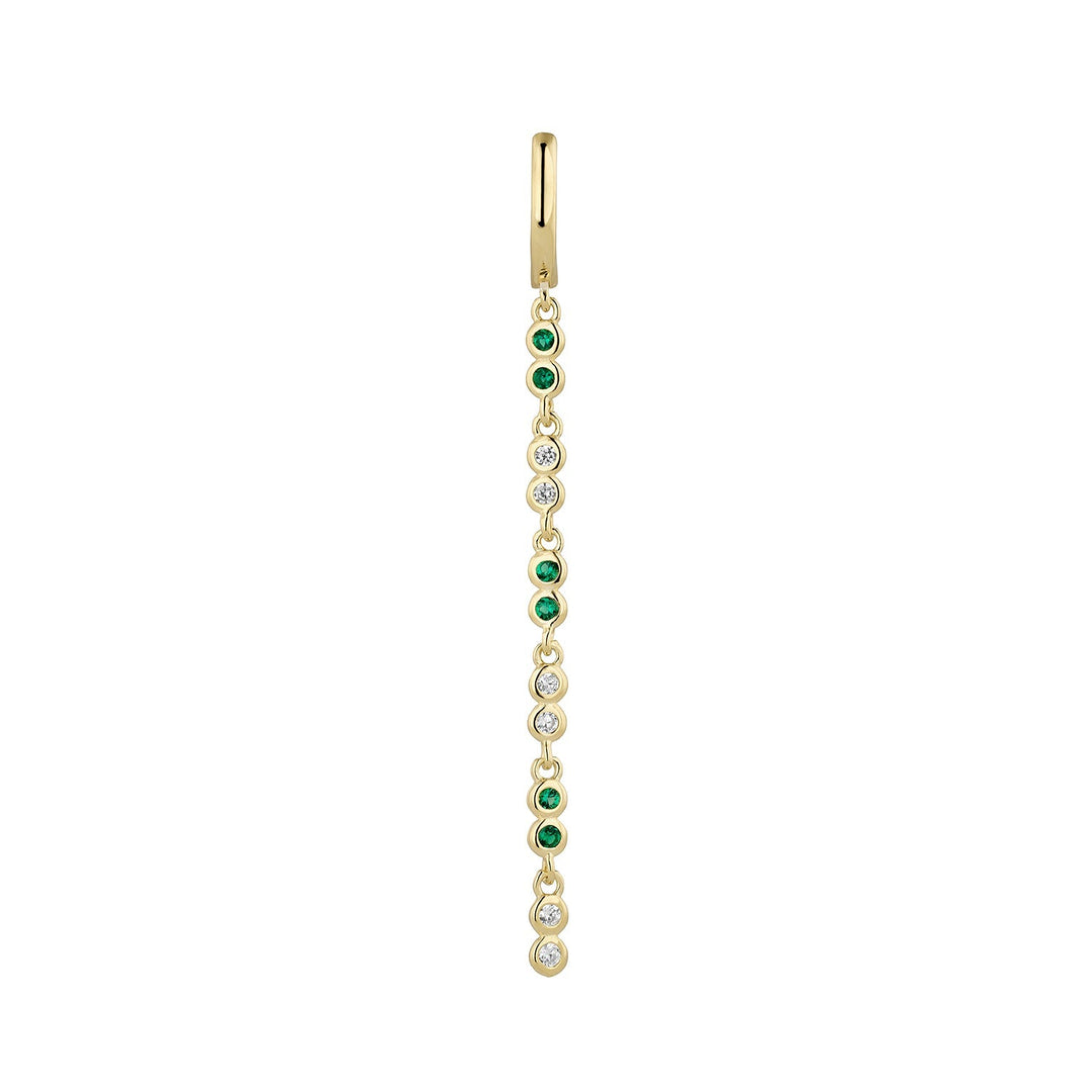 ORECCHINO PIERCING CERCHIO ORO GIALLO VERDE SIGNORINA
