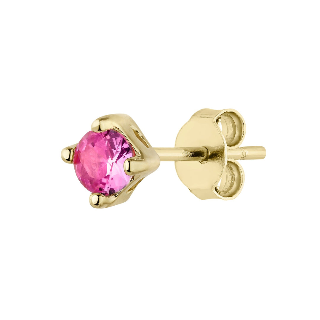 Orecchino piercing oro giallo corindone Luz