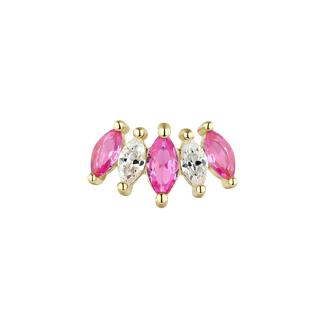 ORECCHINO PIERCING ORO GIALLO LILI