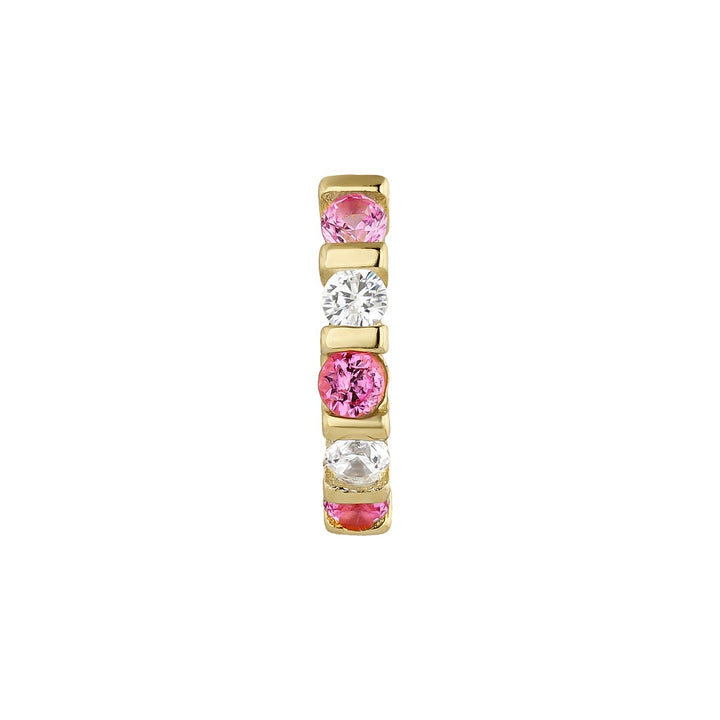 ORECCHINO PIERCING CERCHIO ORO GIALLO CORINDONE SONIA