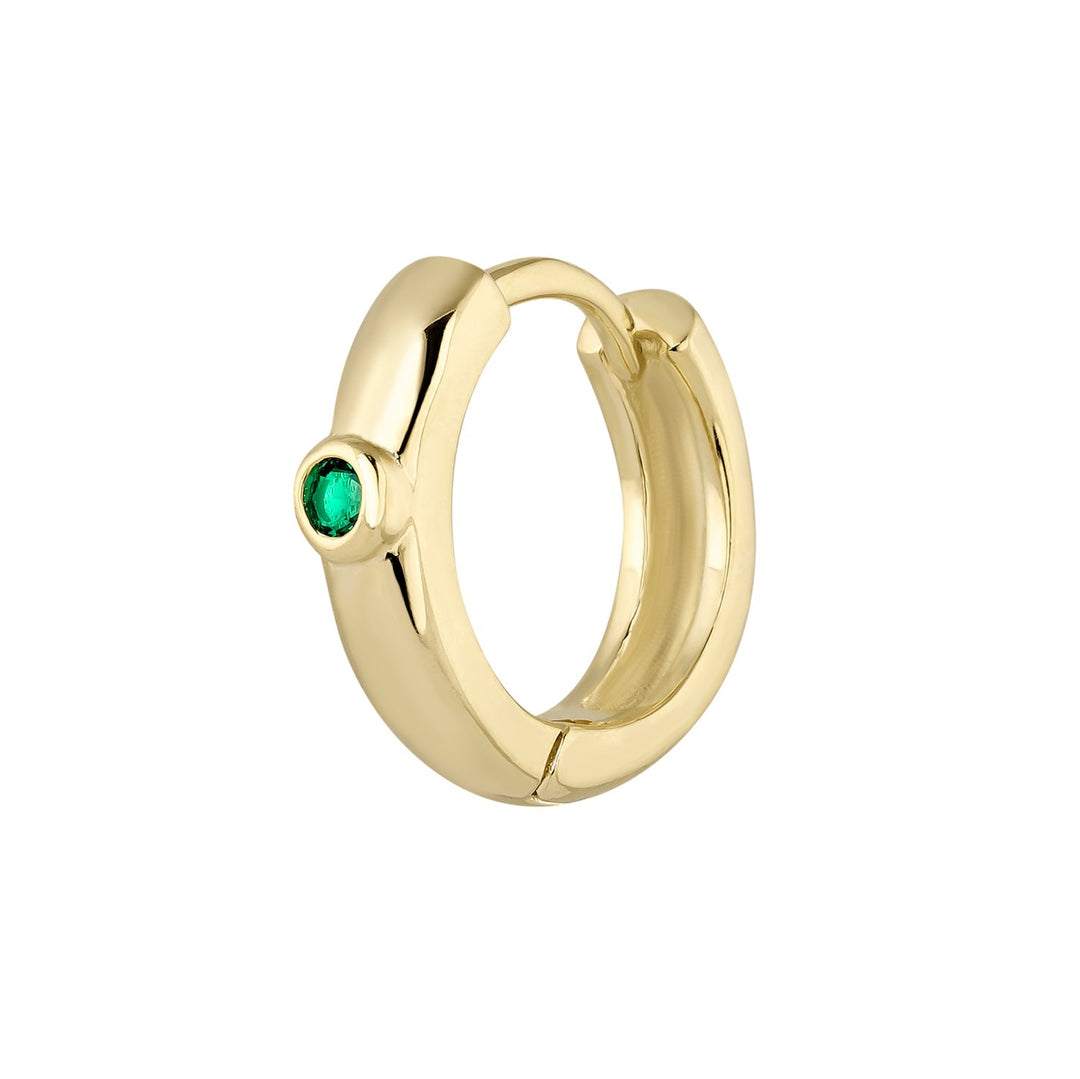 ORECCHINO PIERCING CERCHIO ORO GIALLO VERDE SERENA