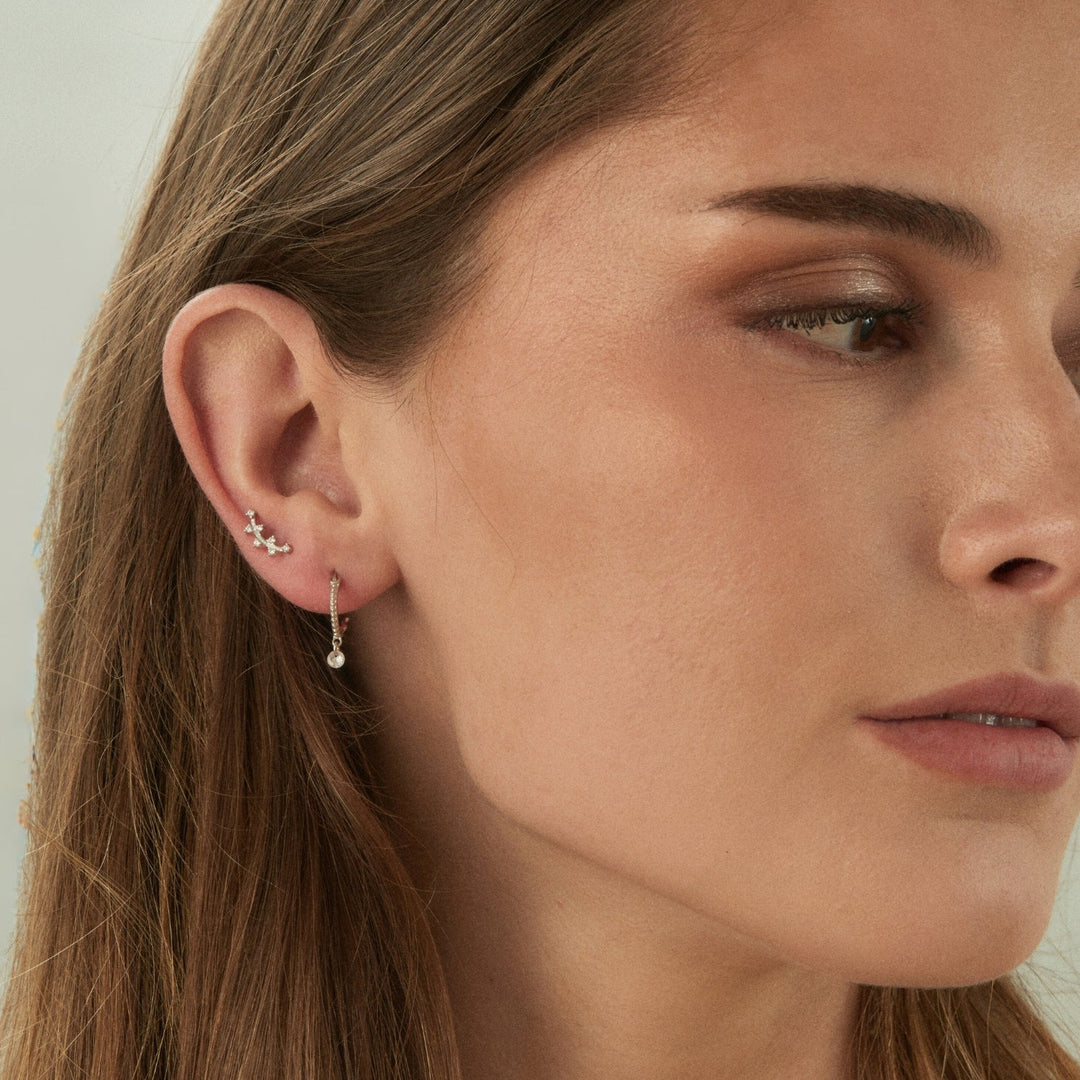 AUSKARS PIERCING SUDRABA GREDZENS ŠIKS-W