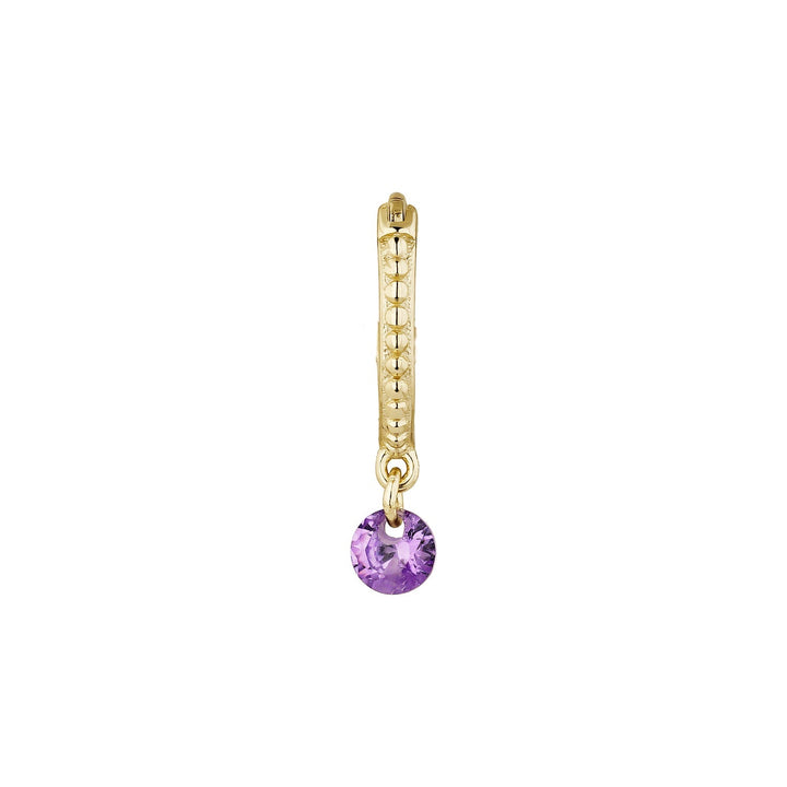 ORECCHINO PIERCING CERCHIO ORO GIALLO LILLA CHIC-W