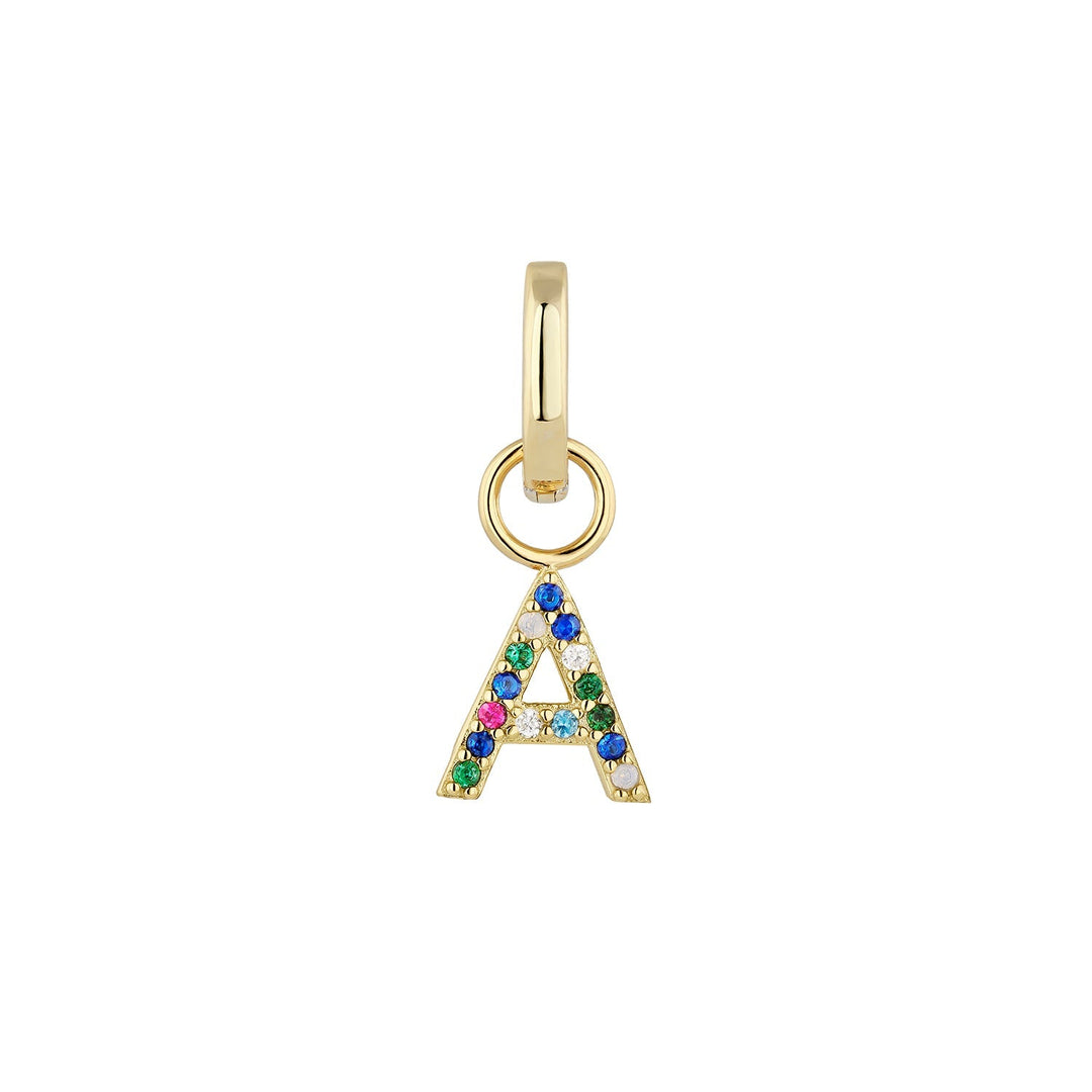 ORECCHINO PIERCING CERCHIO ORO ALFABETO A