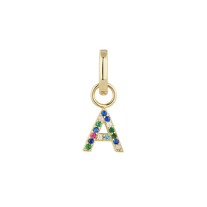 ORECCHINO PIERCING CERCHIO ORO ALFABETO A