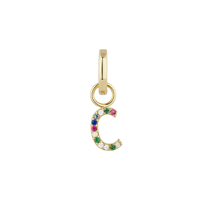 ORECCHINO PIERCING CERCHIO ORO ALFABETO C