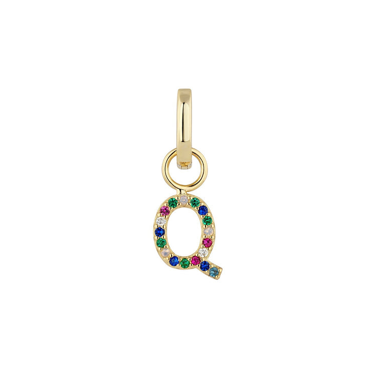 ORECCHINO PIERCING CERCHIO ORO ALPHABET Q