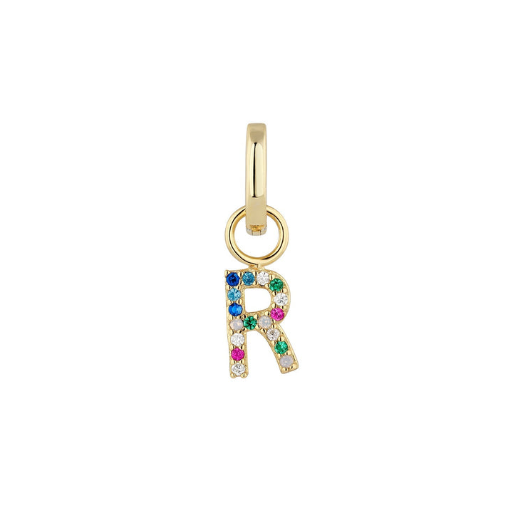 ORECCHINO PIERCING CERCHIO ORO ALPHABET R