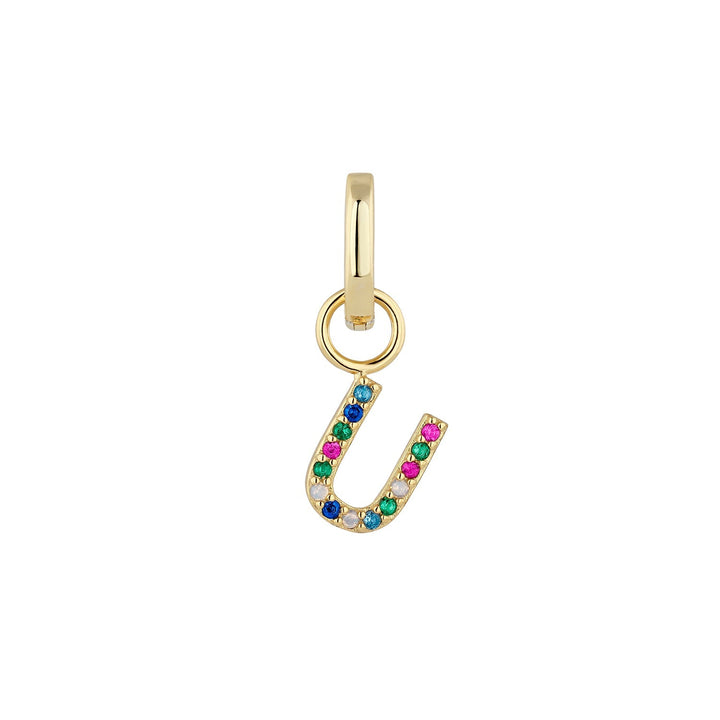 ORECCHINO PIERCING CERCHIO ORO ALPHABET U
