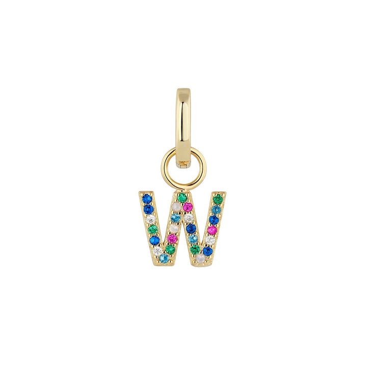 ORECCHINO PIERCING CERCHIO ORO ALPHABET W