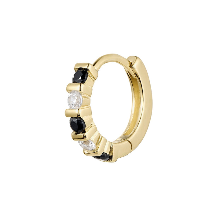 YELLOW GOLD SPINELS SONIA HOOP PIERCING EARRING