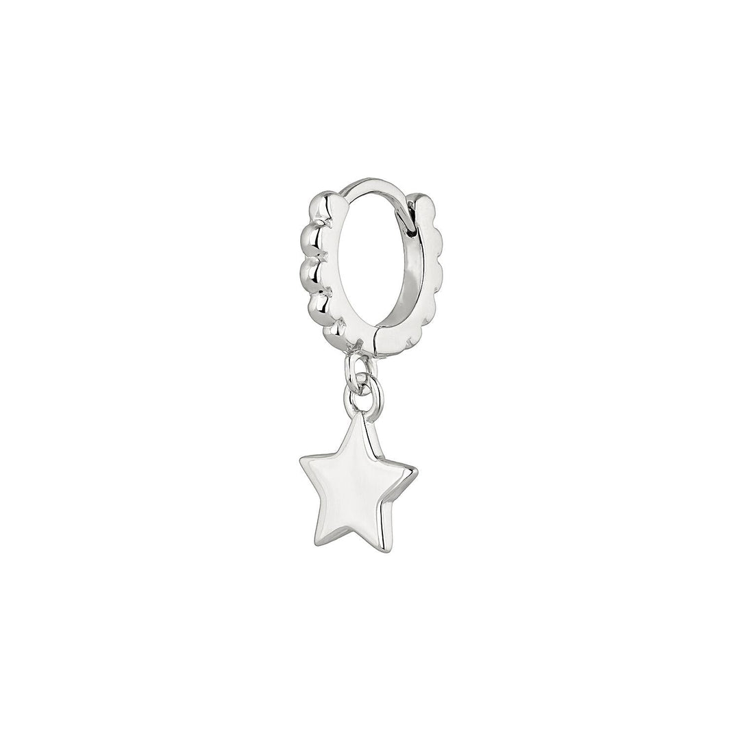 PENDIENTE PIERCING ARO DE PLATA ESTRELLA
