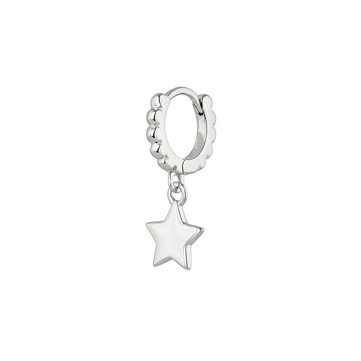 PENDIENTE PIERCING ARO DE PLATA ESTRELLA
