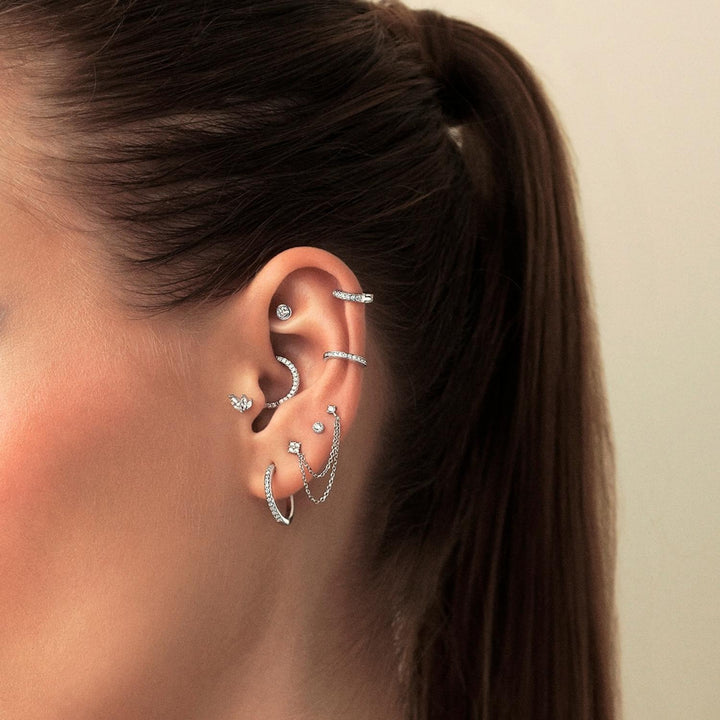 ORECCHINO PIERCING IN ARGENTO DAITH