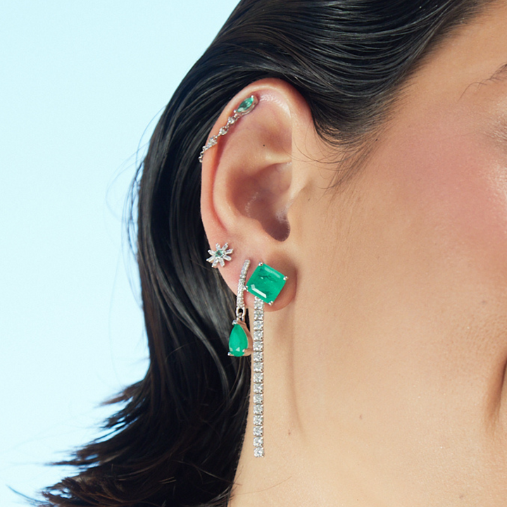 Ohrring Piercing Ring Blue Lagoon  