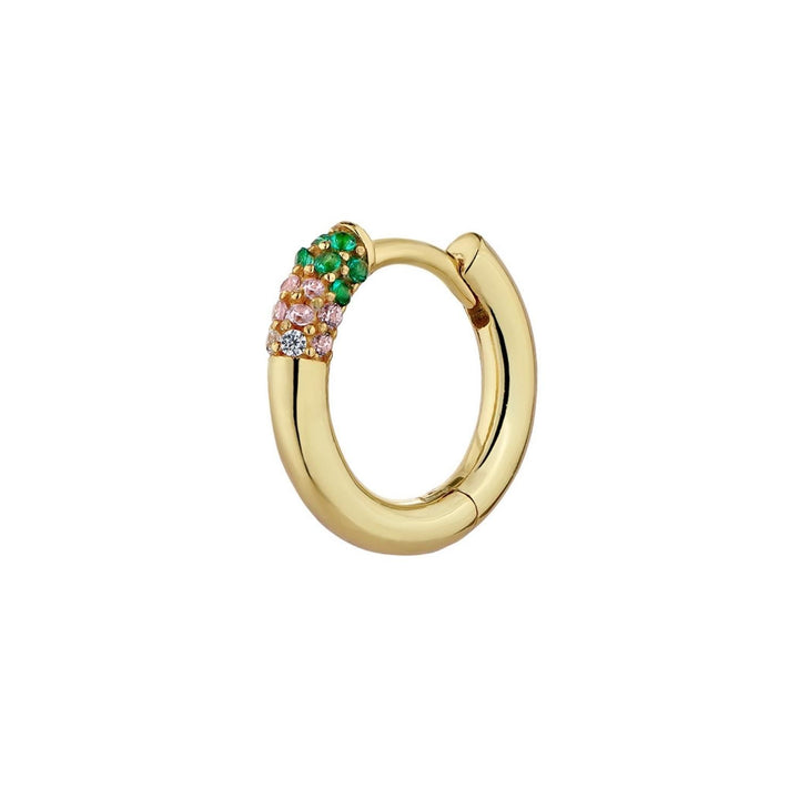 ORECCHINO PIERCING CERCHIO ORO GIALLO TUTTI FRUTTI