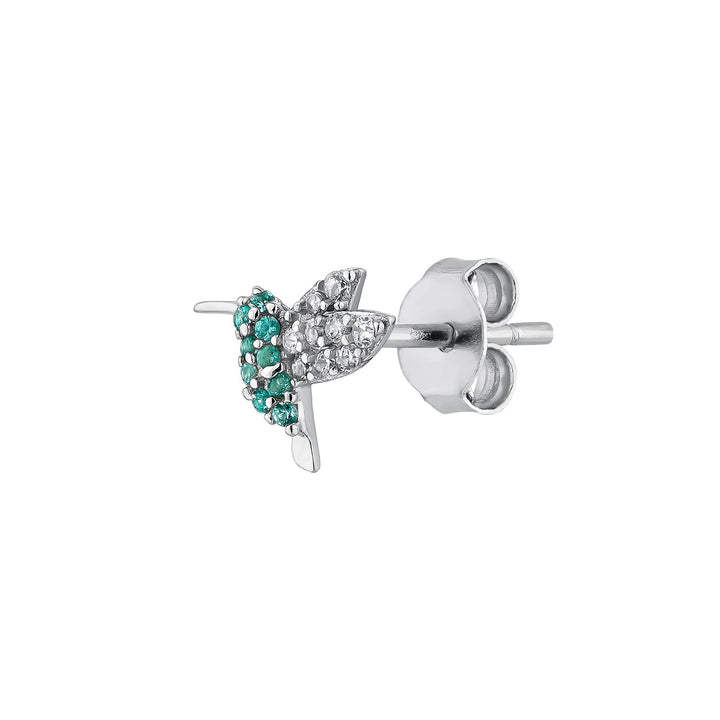 PENDIENTE PIERCING DE PLATA COLIBRÍ