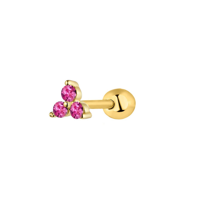 PRINCESSE-TRAGUS YELLOW GOLD PIERCING EARRING