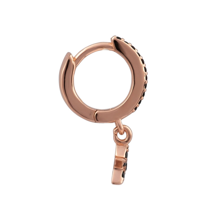 ORECCHINO PIERCING CERCHIO ORO ROSA SPINELLA STELLA CADENTE