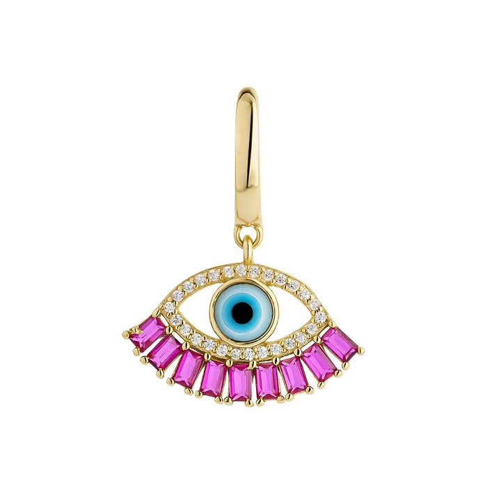 GREEK EVILEYE HOOP PIERCING EARRING