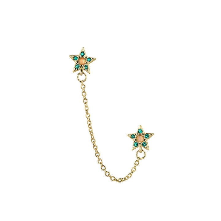 ORECCHINO PIERCING MULTIPLO ORO GIALLO STELLAR COUPLE