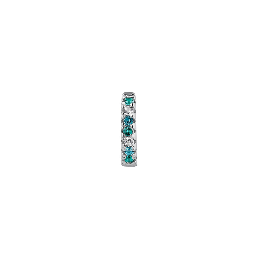 PENDIENTE PIERCING ARO DE PLATA BLANCO SOPHIE