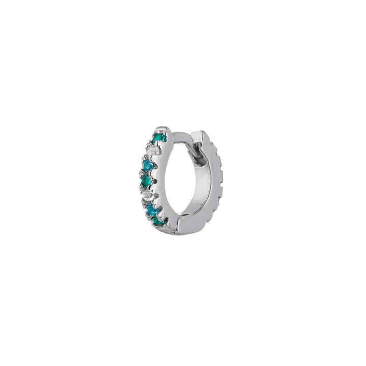 PENDIENTE PIERCING ARO DE PLATA BLANCO SOPHIE