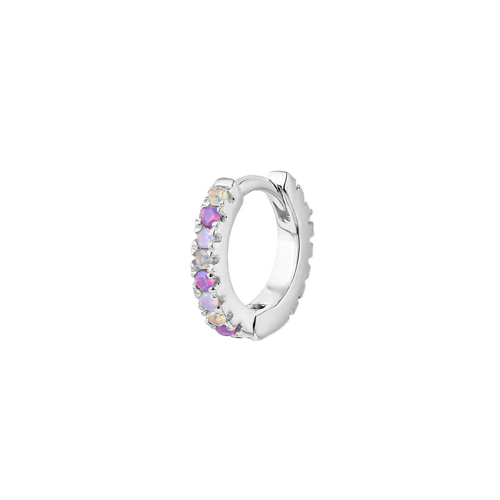 PENDIENTE PIERCING ARO DE PLATA LILA SOPHIE