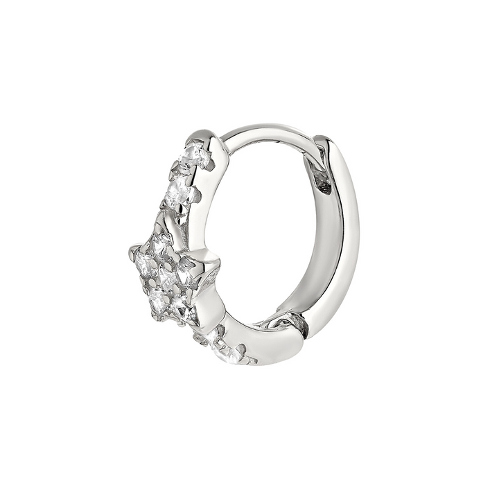 Ohrring Piercing Silberring Dash  