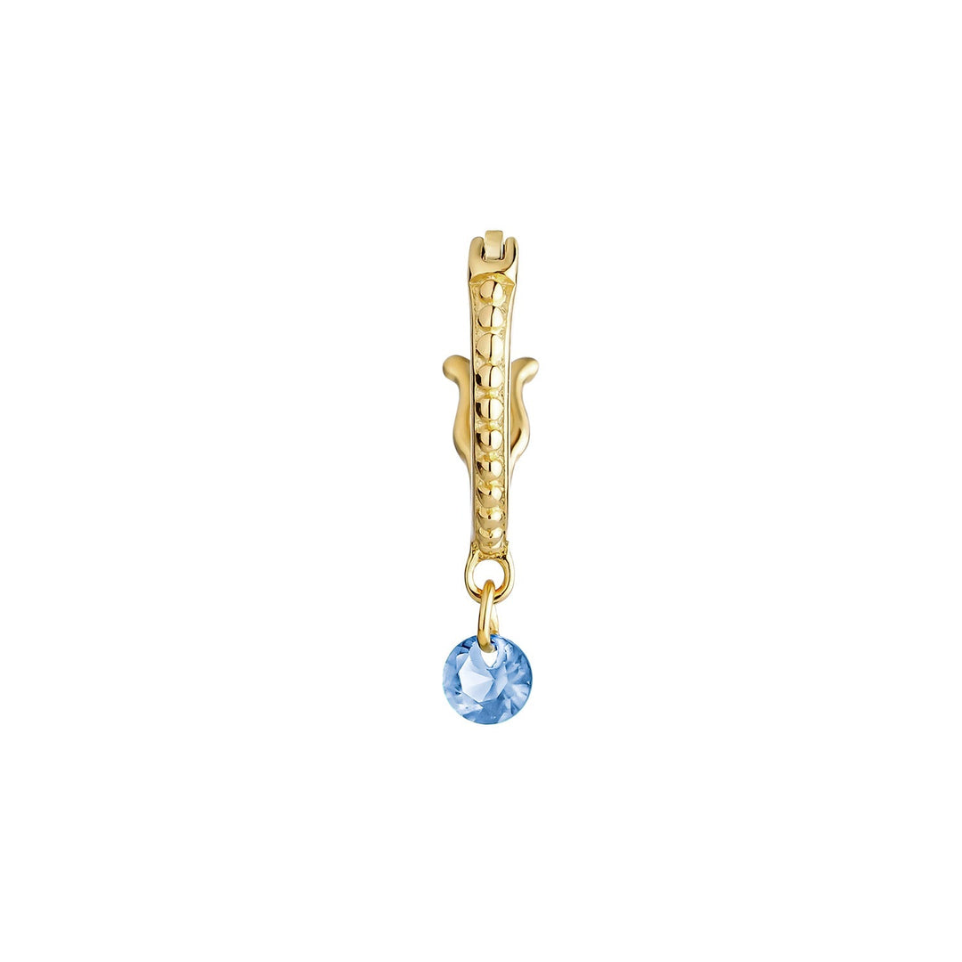 ORECCHINO PIERCING CERCHIO ORO GIALLO BLU CHIC-W