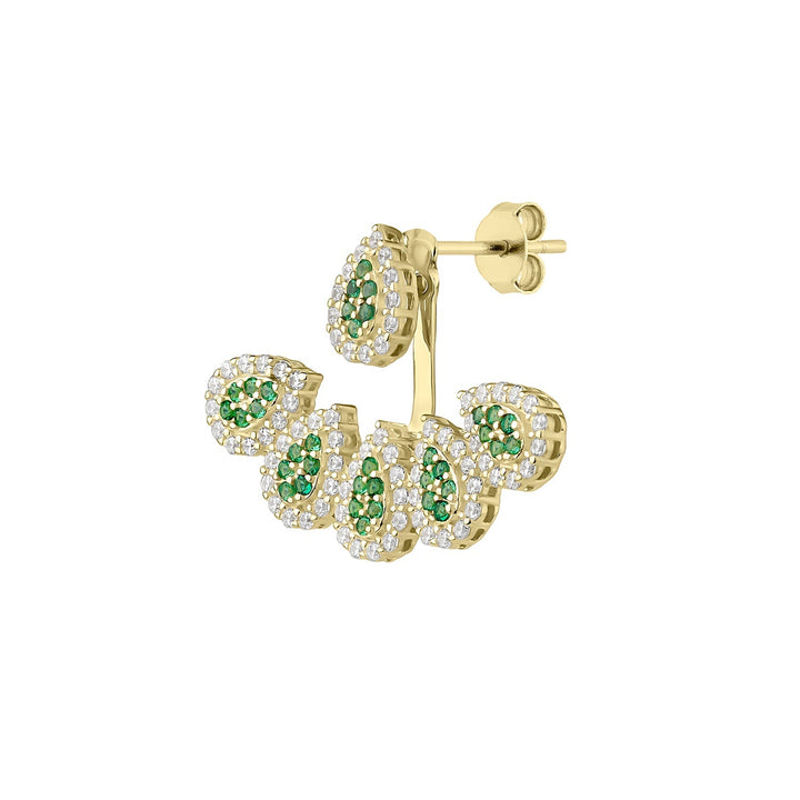 GEELGOUDEN EAR JACKET ZOA