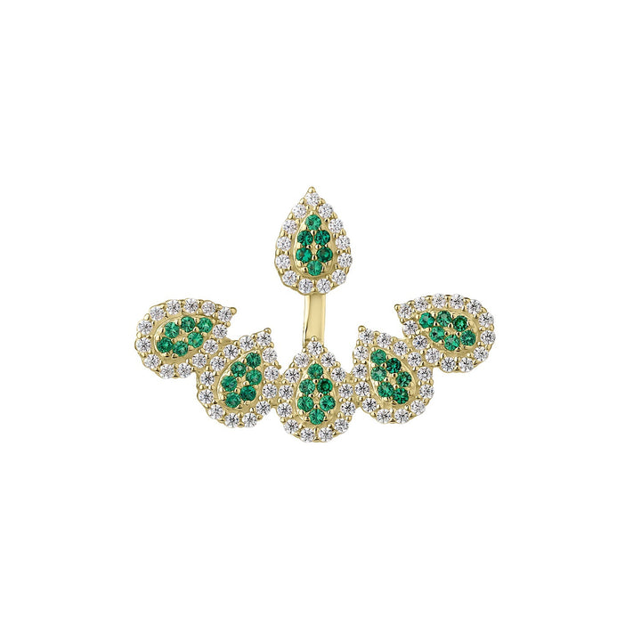 GEELGOUDEN EAR JACKET ZOA
