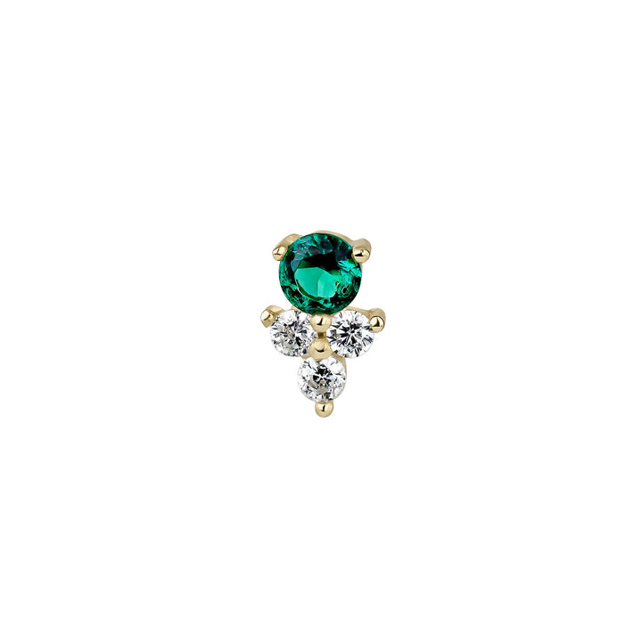 ZAIR GREEN PIERCING EARRING