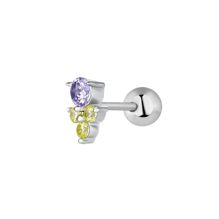 SILBER PIERCING OHRRING LILA ZAIR