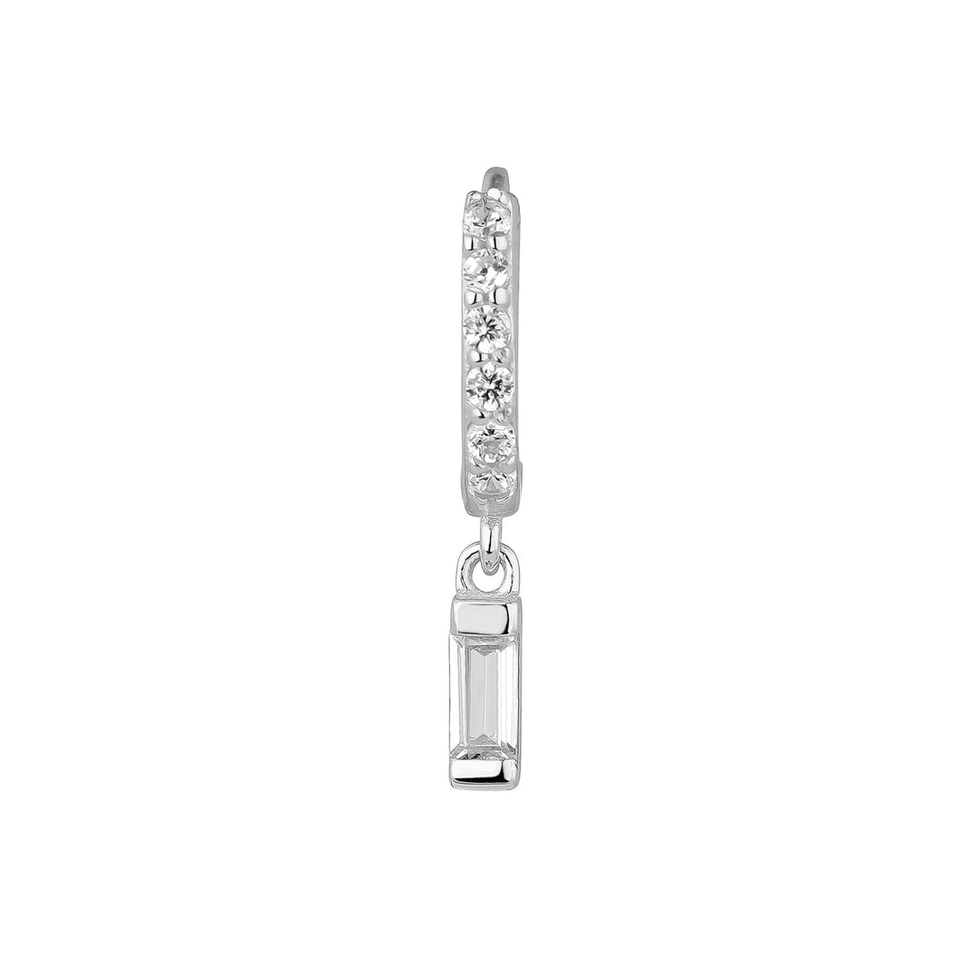 MARA SILVER HOOP PIERCING EARRING