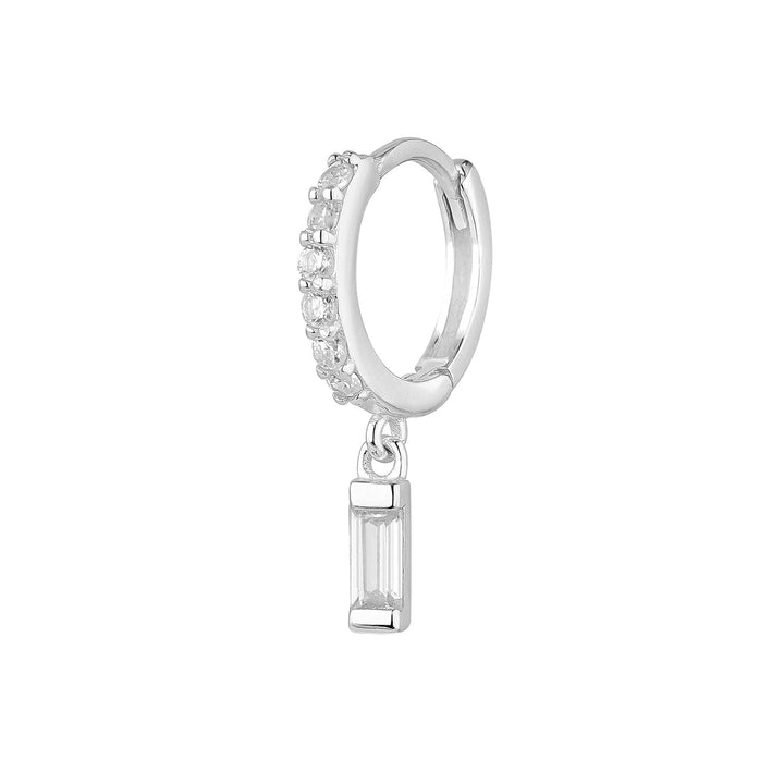 MARA SILVER HOOP PIERCING EARRING