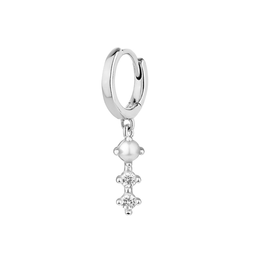 CHRISTINE STERLING SILVER HOOP PIERCING EARRING
