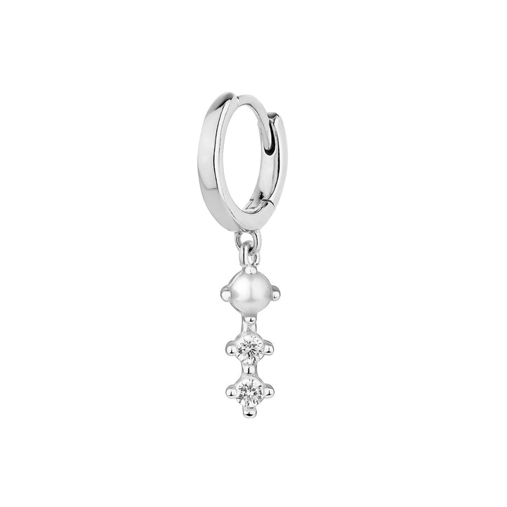 CHRISTINE STERLING SILVER HOOP PIERCING EARRING