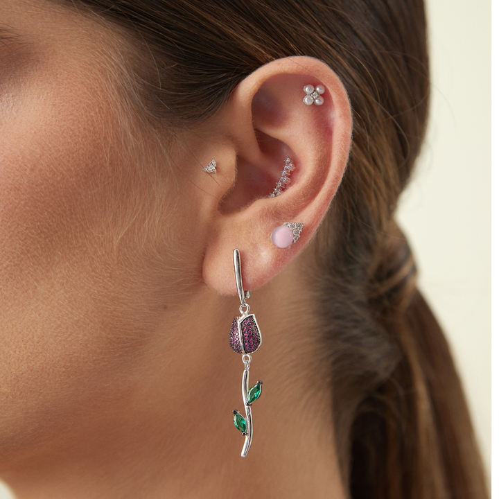 AUSKARS PIERCINGS GREDZENS ROSE-L